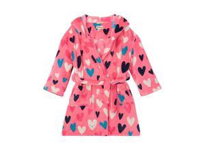 0671374540678 - - Fleece-Bademantel CONFETTI HEARTS in pink Gr104 110