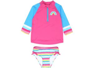 0671374626631 - - Schwimmanzug RAINBOW STRIPE 2-teilig in fuchsia Gr146 152