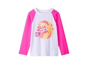 0671374772147 - - Langarm-Badeshirt SUNSHINE in weiß pink Gr104