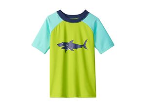 0671374775513 - - Badeshirt LIME GREEN SHARK in grün Gr104