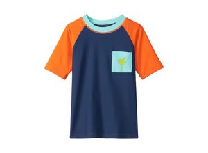 0671374776398 - - Badeshirt PALM ORANGE in blau Gr110