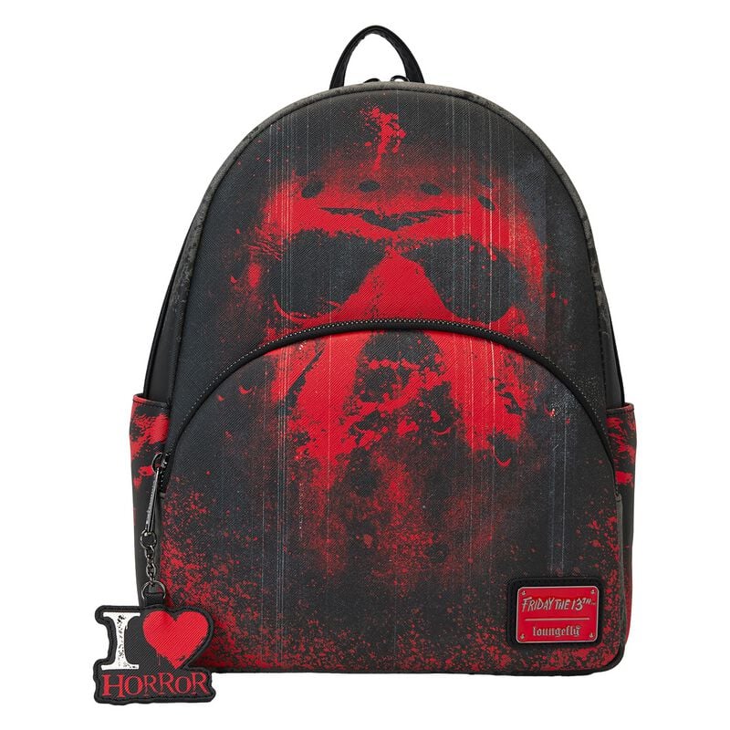 0671803534490 - Loungefly - I love Horror Mini-Rucksack schwarz rot