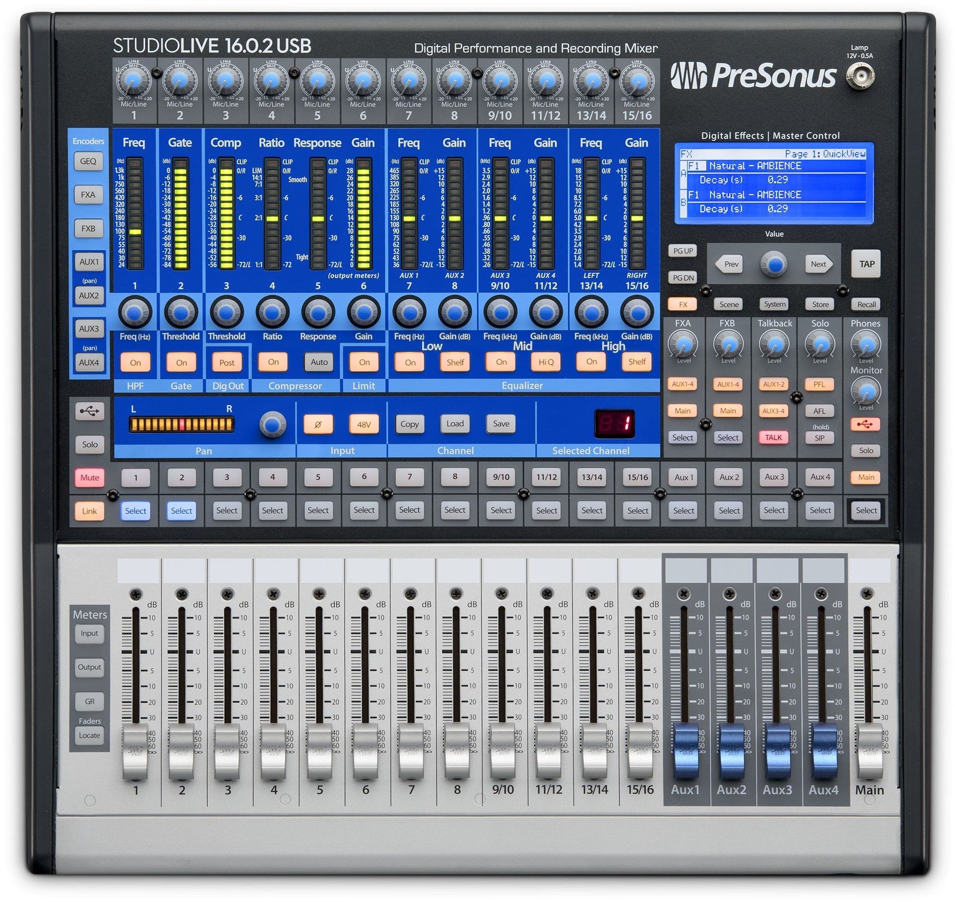 0673454006210 - Presonus StudioLive 1602 USB 16-Kanal Digitalmixer mit Audiointerface