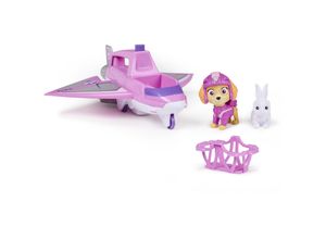 0681147037564 - Paw Patrol Air Rescue - Skyes Rettungsflugzeug mit einziehbarer Klaue und Rettungskorb mit Skye Spielfigur und Hase Spielfahrzeug