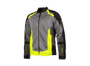 0681573633699 - Induction Motorrad Textiljacke - Grau Gelb - XL - unisex