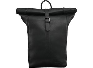 0684811035897 - Fitz & Huxley Leder-Rucksack EMISSARY 21 schwarz