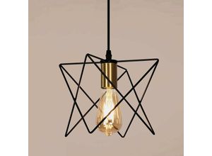 0685660917303 - Industrielle Vintage Pendelleuchten Schwarzer Retro M-förmiger Deckenleuchter - Metalllampe für Wohnzimmer Esszimmer Schlafzimmer Restaurant Bar