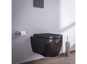 0685717175564 - Spülrandloses Wand-Hänge-WC NT2039 in Schwarz glänzend mit Softclose-Sitz Standard - Bernstein