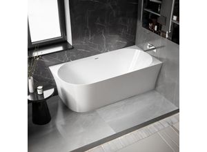 0685717193469 - - Freistehende Badewanne nova slim line Acryl Weiß - Einbau Rechts - 150 x 78 cm