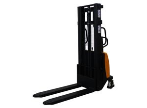 0686082501842 - qteck Semi-Elektrischer Hochhubwagen HSE-Serie 1150mm Gabellänge Nylon Tandem 1000kg Tragkraft 2500mm Hubhöhe
