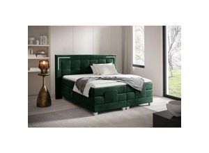 0695102260591 - Fun Moebel - Boxspringbett Elektrisch Bett dores 200x200cm in Stoff Fresh Flaschengrün 0695102260591 - Fun Moebel - Boxspringbett Elektrisch Bett dores 200x200cm in Stoff Fresh Flaschengrün