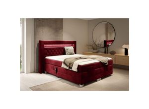 0695102260683 - Boxspringbett Elektrisch Bett ARMANDO 180x200cm in Stoff Fresh Rot