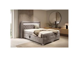 0695102260959 - Fun Moebel - Boxspringbett Elektrisch Bett armando 120x200cm in Stoff Fresh Macchiato