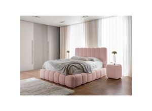 0695102261970 - Polsterbett Doppelbett Set3 CARSON 160x200cm Stoff Catch Me Rosa