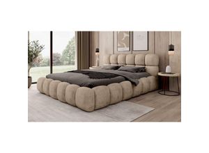0695102266364 - Fun Moebel - Polsterbett Bett aurelia 160x200cm in Stoff Aprodite Beige