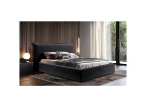 0695102268207 - Fun Moebel - Polsterbett Doppelbett Bett amada 180x200cm in Stoff Pop Schwarz