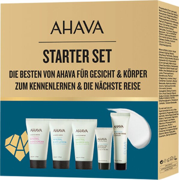 0697045016006 - Ahava Geschenke & Sets Sets Geschenkset Mineral Hand Cream 40 ml + Mineral Body Lotion 40 ml + Mineral Shower Gel 40 ml + Essential Day Moisturizer 15 ml + All in One Toning Cleanser 30 ml 1 Stk 0697045016006 - Ahava Geschenke & Sets Sets Geschenkset Mineral Hand Cream 40 ml + Mineral Body Lotion 40 ml + Mineral Shower Gel 40 ml + Essential Day Moisturizer 15 ml + All in One Toning Cleanser 30 ml 1 Stk