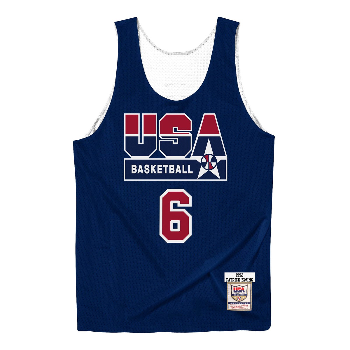 0697589083014 - Authentische Mannschaftstrikots USA reversible Patrick Ewing