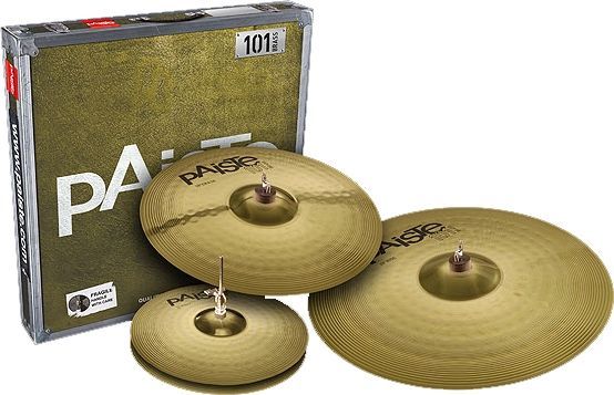 0697643302655 - - 101 Brass Cymbal Set Universal 14 HiHat 16 Crash 20 Ride