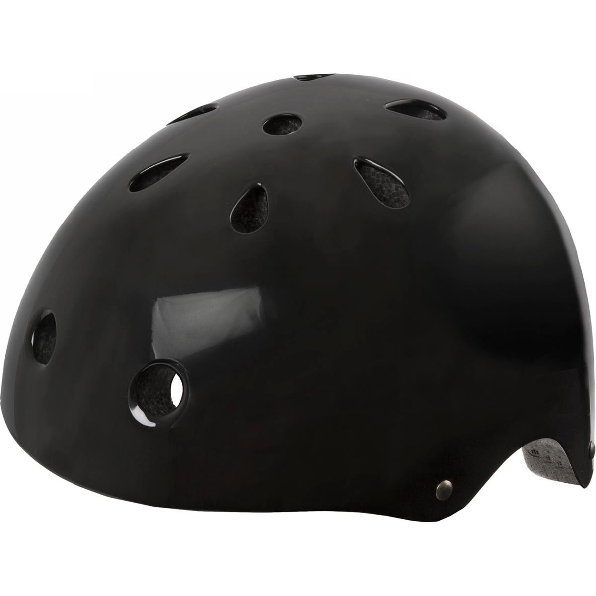 0698238405553 - Ventura Freestyle BMX und Skating Helm Schwarz Glänzend Größe L (58-61 cm) - EN-zertifiziert Belüftet und Verstellbar