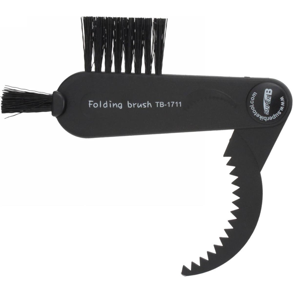 0698238409704 - Faltbare Reinigungsbürste für Fahrräder Super B Classic TB-1711 Schwarz