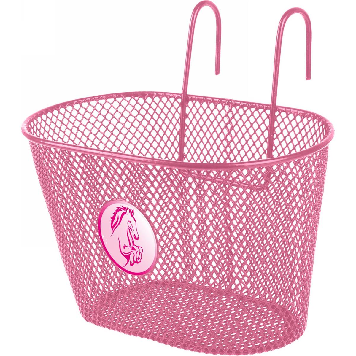 0698238566506 - Rosa Metallkorb für Kinder - Größe 24x15x145 cm