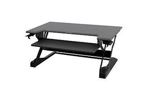 0698833050769 - Sitz-Steh-Schreibtisch WorkFit-TL für 1 Monitor bis 30 höhenverstellbar B 950 x T 640 mm schwarz