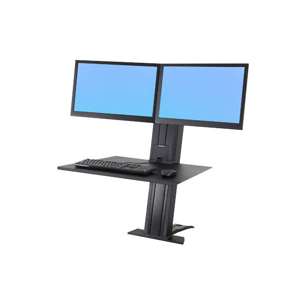 0698833054804 - ergotron Monitor-Halterung WorkFit-SR Dual Monitor 33-407-085 schwarz für 2 Monitore Tischklemme