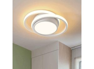 0699900306062 - Aiskdan - Moderne LED-Deckenlampe warmes Licht 3000K 32W 2350LM rundes weißes Design für Schlafzimmer Wohnzimmer Flur Halle Vestibül Veranda