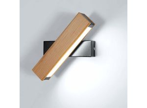 0699901205784 - LED Wandleuchte Holz Rotierend Moderne Rechteck Wandlampe Kaltweiß 6000K 45W Für Schlafzimmer Wohnzimmer Flur Diele