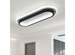 0699901267829 - Goeco - led Deckenleuchte 30W Modernes Design Oval Deckenlampe Kaltweiß 6000K Für Wohnzimmer Schlafzimmer Esszimmer Büro