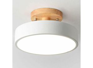 0699902365975 - Comely - Runder Flurdeckenstrahler  eingebauter LED-Deckenstrahler mit kühlem Licht Pastellfarben aus Metall und Holz dreifarbige Lichtquelle