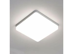 0699904223501 - Goeco - led Deckenleuchte Quadrat 23x23cm Deckenleuchte Neutralweiß 4000K für Badezimmer Wasserdicht IP54 Für Bad Schlafzimmer Wohnzimmer Küche