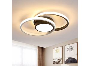 0699904362057 - Aiskdan - Moderne LED-Deckenlampe 39W 4725LM Kreatives rundes Design in Schwarz LED-Deckenlampe für Esszimmer Flur Schlafzimmer Küche Balkon