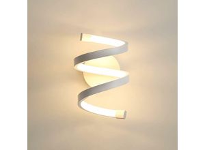 0699905621702 - Delaveek - led Wandleuchte Moderne Spiralform Wandlampe Warmweiß 3000K Für Schlafzimmer Wohnzimmer Flur Diele Weiß