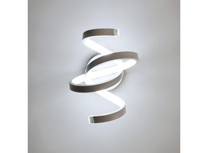 0699905640413 - Led Wandleuchte für Innenbereich 20W 2200LM Modernes Design Spirale Kaltweiß Aluminium Wandleuchte für Nachttisch tv Hintergrund Studie Wohnzimmer