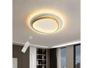 0699905641687 - Moderne LED-Deckenleuchte 46W 2700-6500K Dimmbare LED-Deckenleuchte mit Fernbedienung halbbündige runde Deckenbeleuchtung für Schlafzimmer
