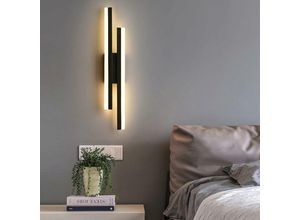 0699906715912 - Goeco - led Wandleuchte Dimmbare Moderne Form der Leitung Wandlampe 3000K 4000K 6000K Für Schlafzimmer Wohnzimmer Flur Diele Schwarz