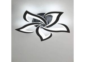 0699907375740 - Moderne LED Deckenleuchte 60W kreatives Blütenblatt-Design kaltes weißes Licht 6000K Acryl-Deckenlampe für Wohnzimmer Schlafzimmer Arbeitszimmer