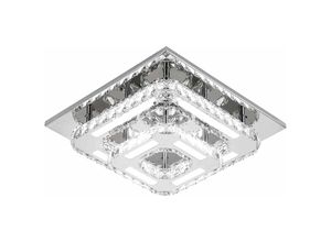 0699907968898 - Delaveek - led Deckenleuchte Kristall Moderne Kaltweiß 6000K Quadrat Deckenlampe Für Wohnzimmer Schlafzimmer Esszimmer Büro