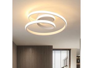 0699908073799 - Goeco - led Deckenleuchte Modernes Design Warmweiß 3000K Kreis Ringe Deckenlampe Für Wohnzimmer Schlafzimmer Esszimmer Büro Weiß