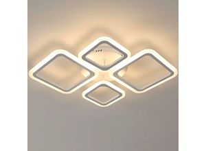 0699908097023 - Goeco - Moderne LED-Deckenleuchte 41 w quadratische Deckenlampe 3000 k warmweiße Deckenbeleuchtung für Schlafzimmer Küche Flur Wohnzimmer