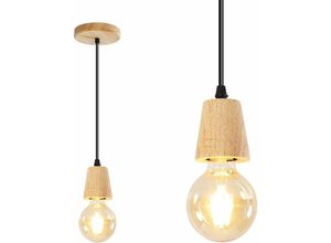 0699908538465 - Häusliche industrielle Lichtsuspension E27 -Holzdecke 150 cm Kronleuchter in der Höhe für Wohnzimmer oder Restaurantschlafzimmer nicht enthalten