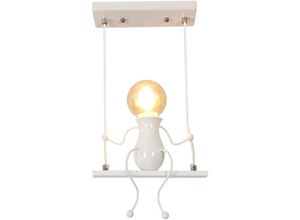 0699909138862 - Kreative LED-Pendelleuchte moderne einfache kleine Menschen Hängelampe verstellbare Hängelampe Esszimmer Eisen Schöpfung Cartoon-Puppe