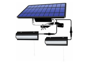 0699912368775 - Goeco - Solar Wandleuchte led Wandlampe Kaltweiß 6000K Für Hof Garten Flur Terrasse Nahe Wand Pathway Patio Villa