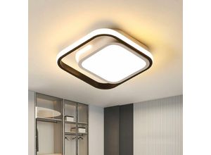 0699912432179 - Delaveek - led Deckenleuchte 30W Modernes Design Warmweiß 3000K Quadrat Deckenlampe Für Wohnzimmer Schlafzimmer Esszimmer Büro