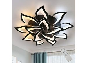 0699912620637 - Goeco - Deckenleuchte Dimmbare Kreative Blumenform Deckenlampe 3000K-6000K Für Wohnzimmer Schlafzimmer Esszimmer Büro Schwarz