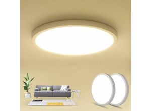 0699913423855 - 2 Stück LED-Deckenleuchte Badezimmer-Deckenleuchte 24 w 4000 k Deckenleuchte Lampe Ø23 cm helle moderne runde LED-Deckenleuchte für Schlafzimmer