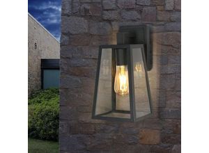 0699913894426 - Außenwandleuchte Wasserdicht IP65 LED Wandlampe E27 Basis Für Eingang Korridor Hof Garten Terrasse Balkon Garage Schwarz