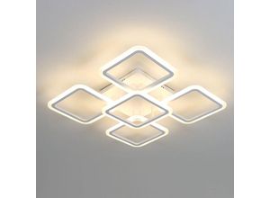 0699915514919 - LED Deckenleuchte Modernes Design Warmweiß 3000K Quadratischer Kreis Deckenlampe Für Wohnzimmer Schlafzimmer Esszimmer Büro Weiß